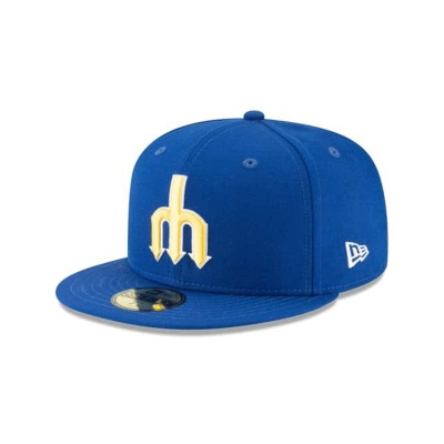 Seattle Mariners Gorra | New Era MLB 1977 Cooperstown Wool 59fifty Fitted Cap Mexico - Azules